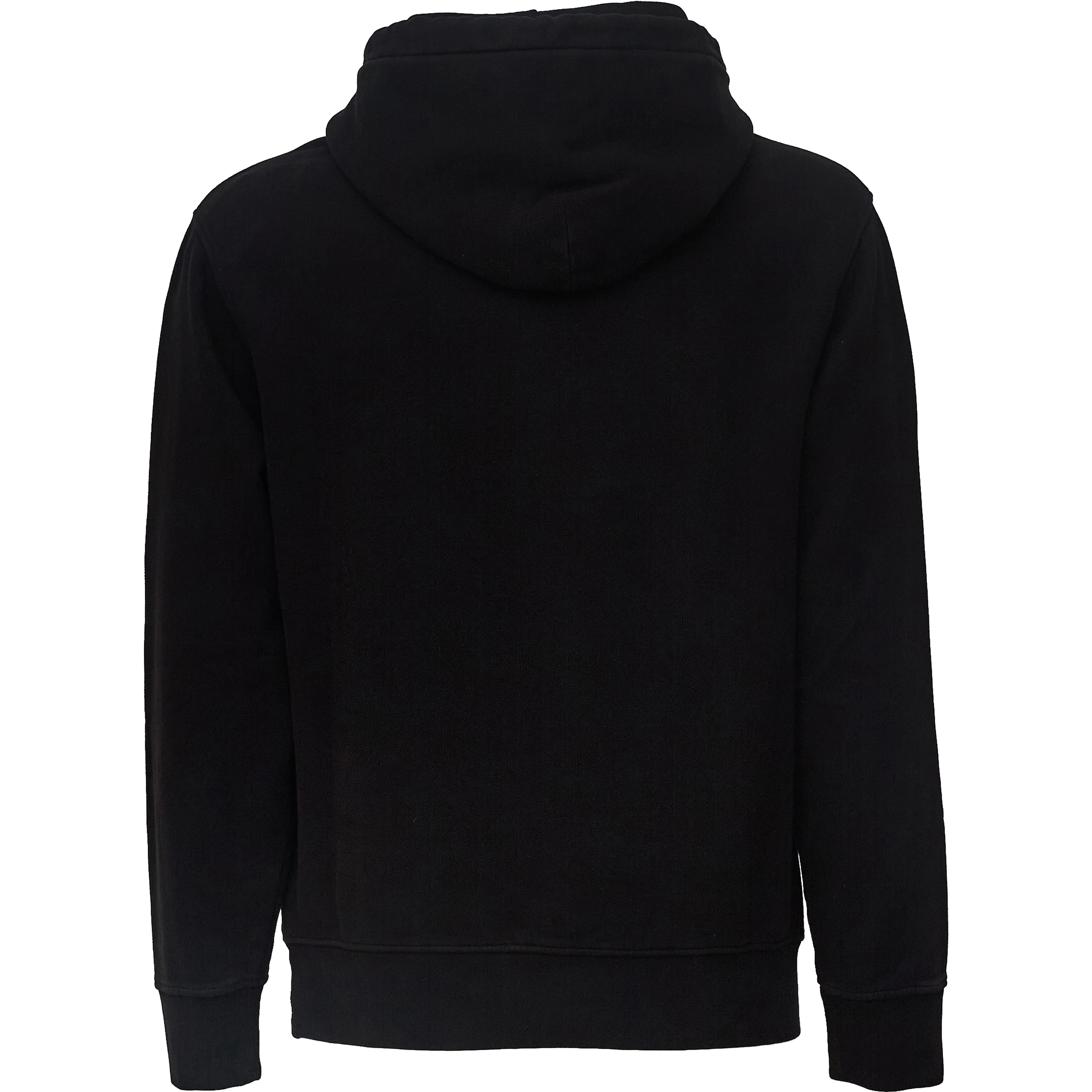 Brushed And Emerized Diagonal Fleece Hooded Logo Sweatshirt