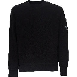 Brushed And Emerized Diagonal Fleece Crewneck Lens Sweatshirt