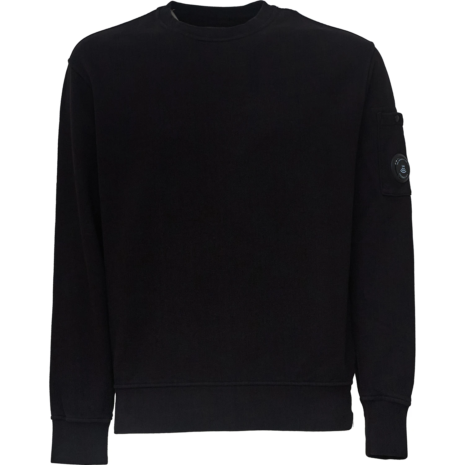 Brushed And Emerized Diagonal Fleece Crewneck Lens Sweatshirt