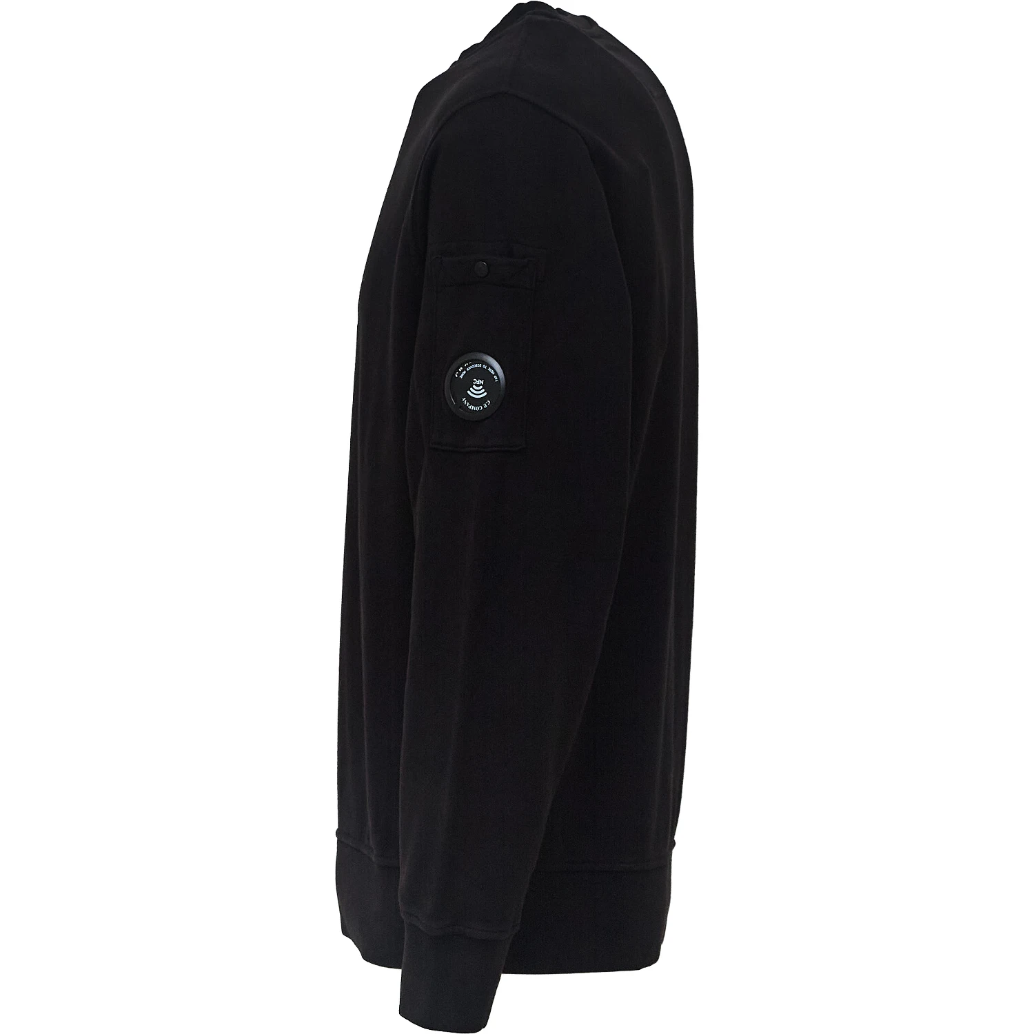 Brushed And Emerized Diagonal Fleece Crewneck Lens Sweatshirt