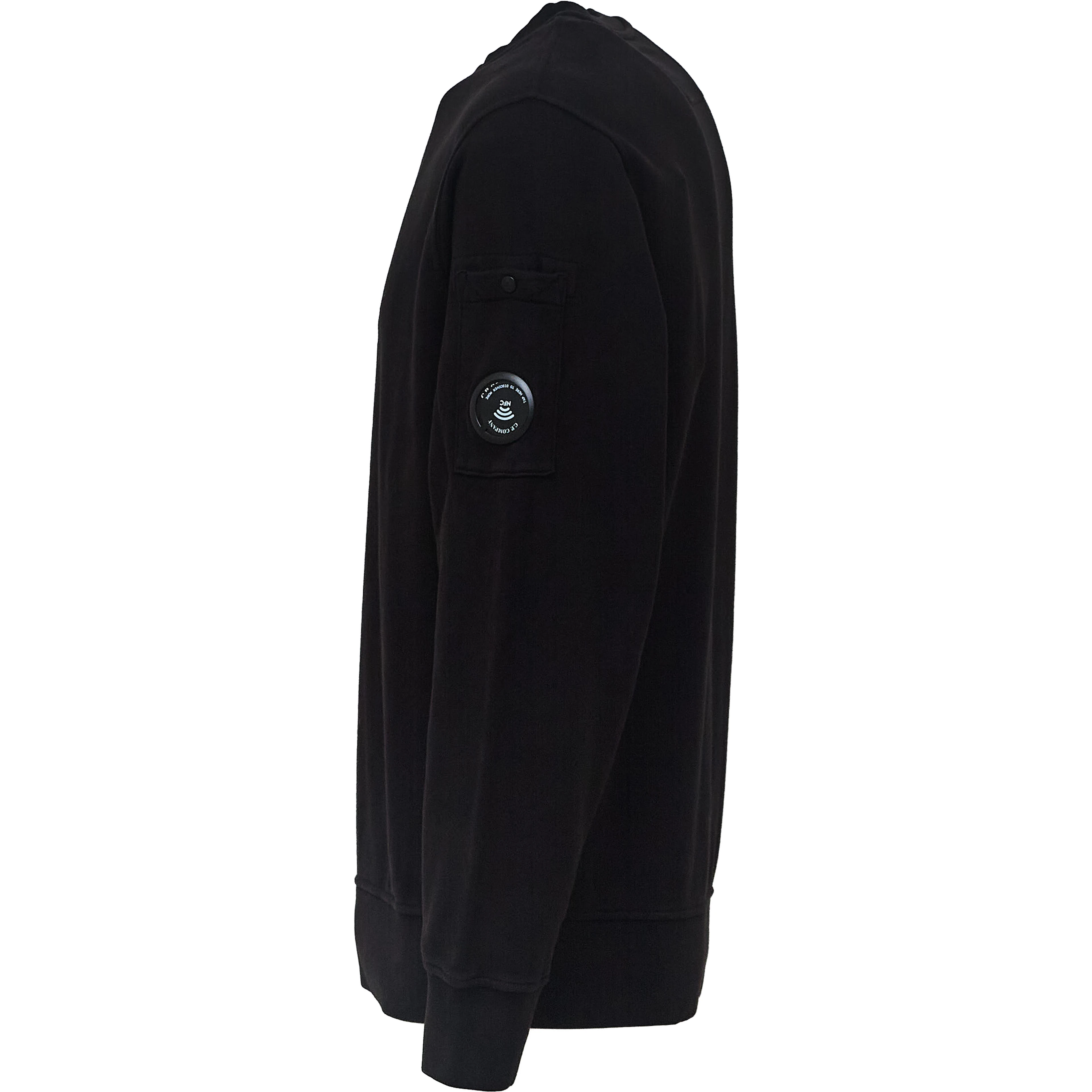 Brushed And Emerized Diagonal Fleece Crewneck Lens Sweatshirt