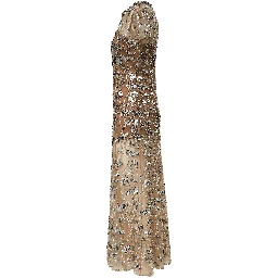 Silver Sequin Embellished Midi Dress