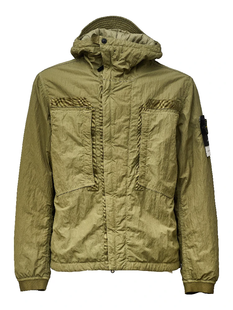 Parka Corto Warp Rib Nylon-Tc