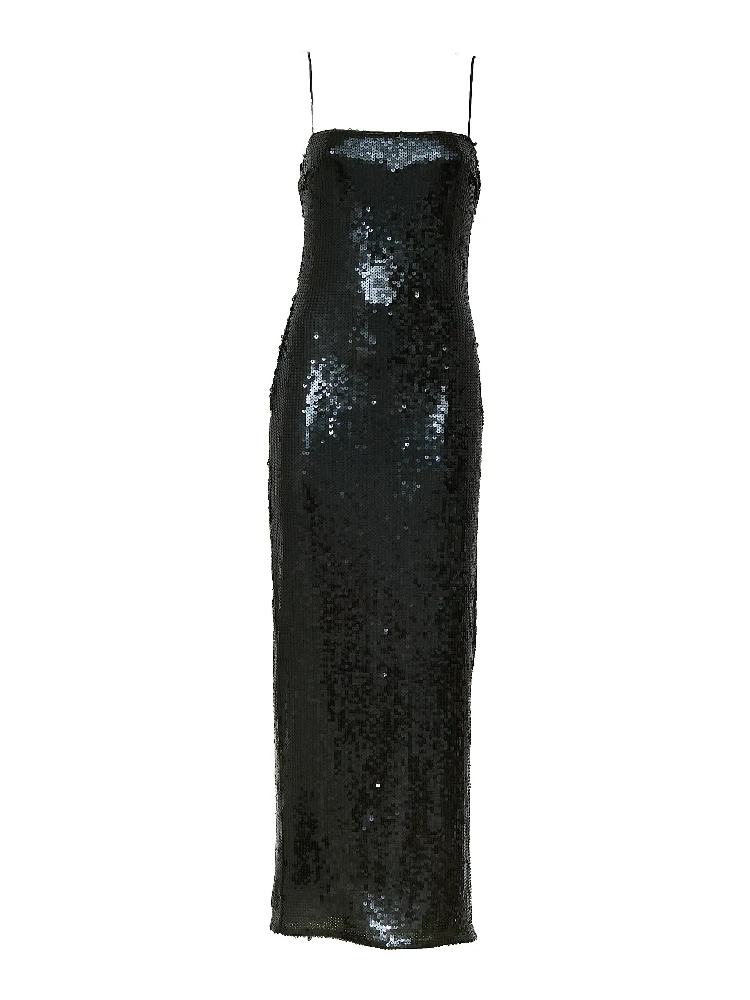 Yuliana Sequins Maxi Slip Dress