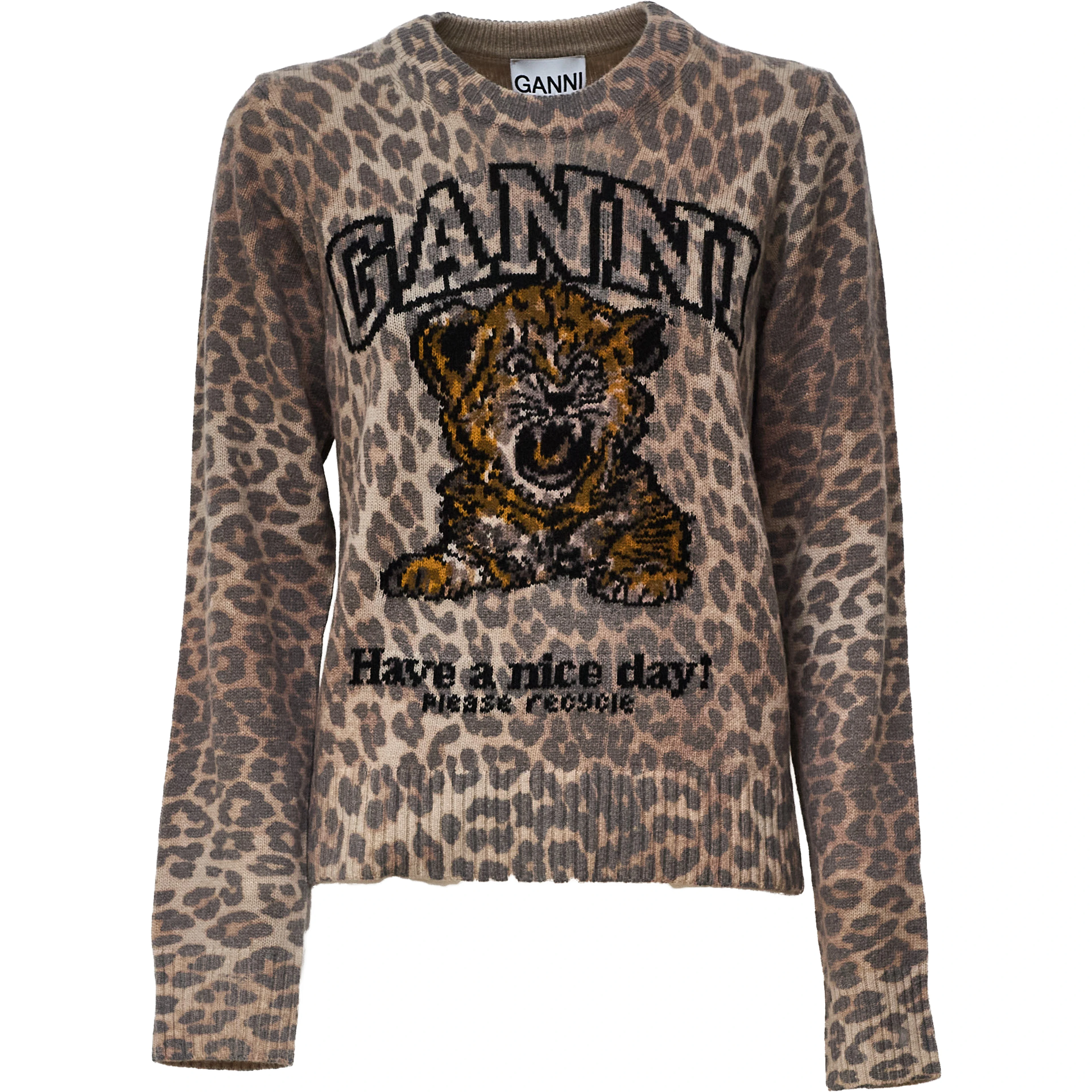 Graphic Wool Sweater Tiger