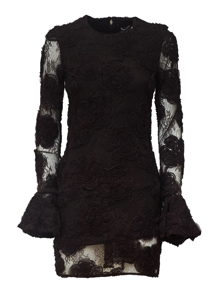 Rositana 3D Flower LS Mini Dress
