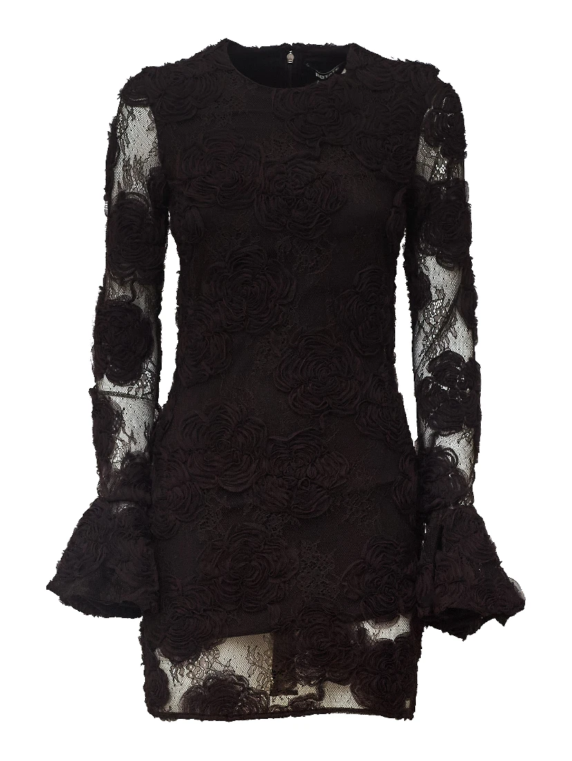 Rositana 3D Flower LS Mini Dress