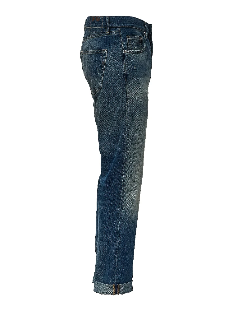 Jeans Icon Relax Regular Fit In Blue 12.5 Oz Cross Rigid Denim alternative