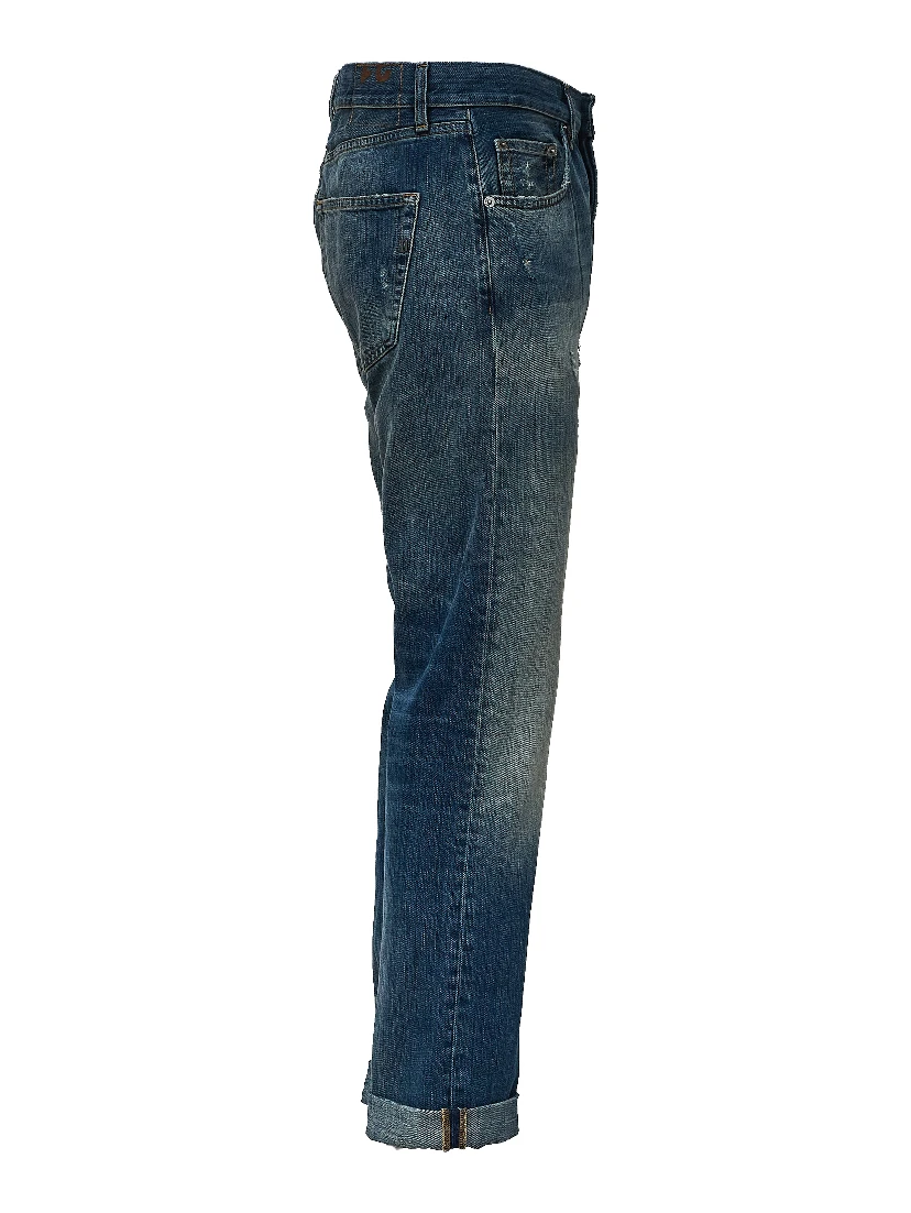 Jeans Icon Relax Regular Fit In Blue 12.5 Oz Cross Rigid Denim