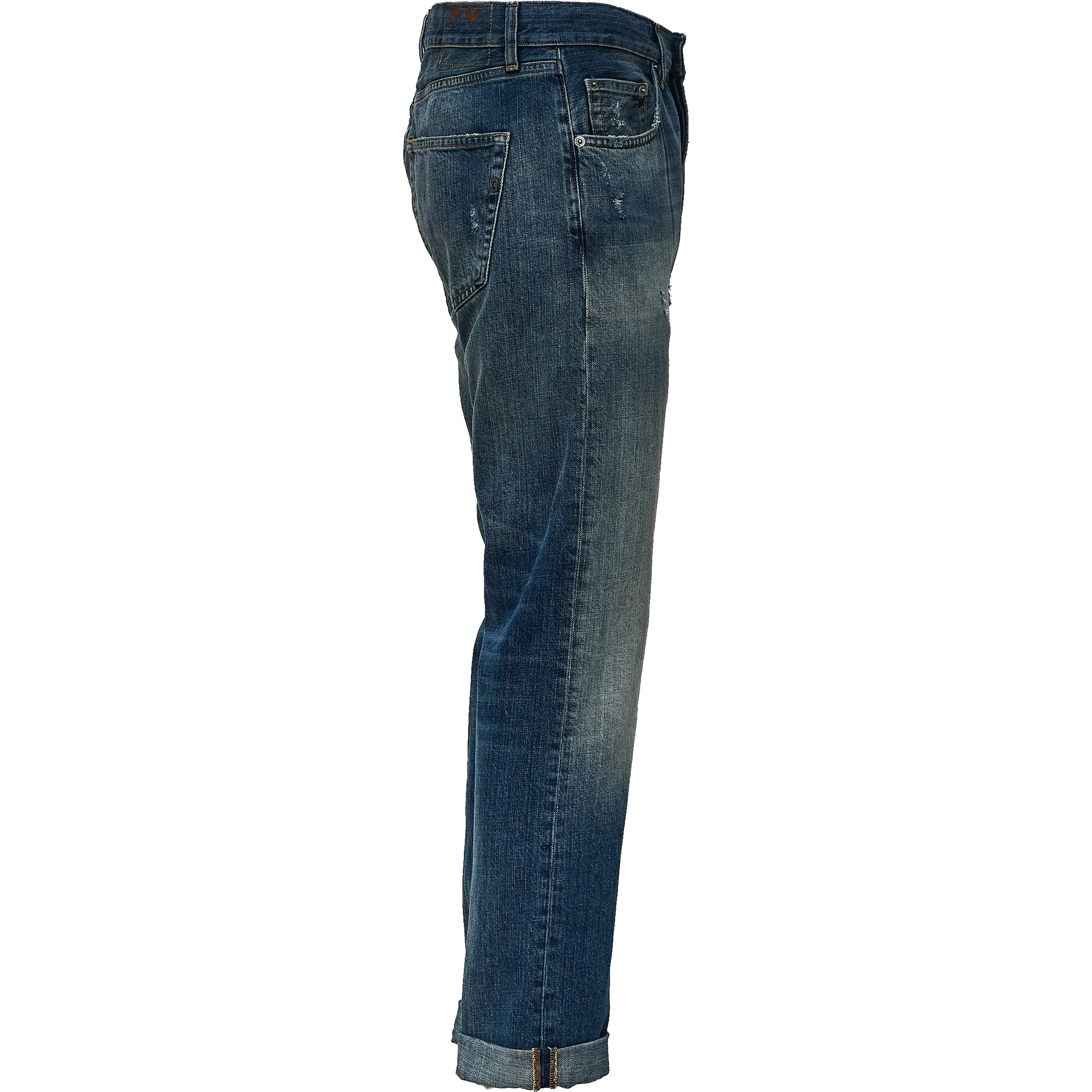 Jeans Icon Relax Regular Fit In Blue 12.5 Oz Cross Rigid Denim