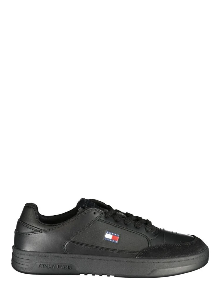 Black Polyurethane Men's Sneaker