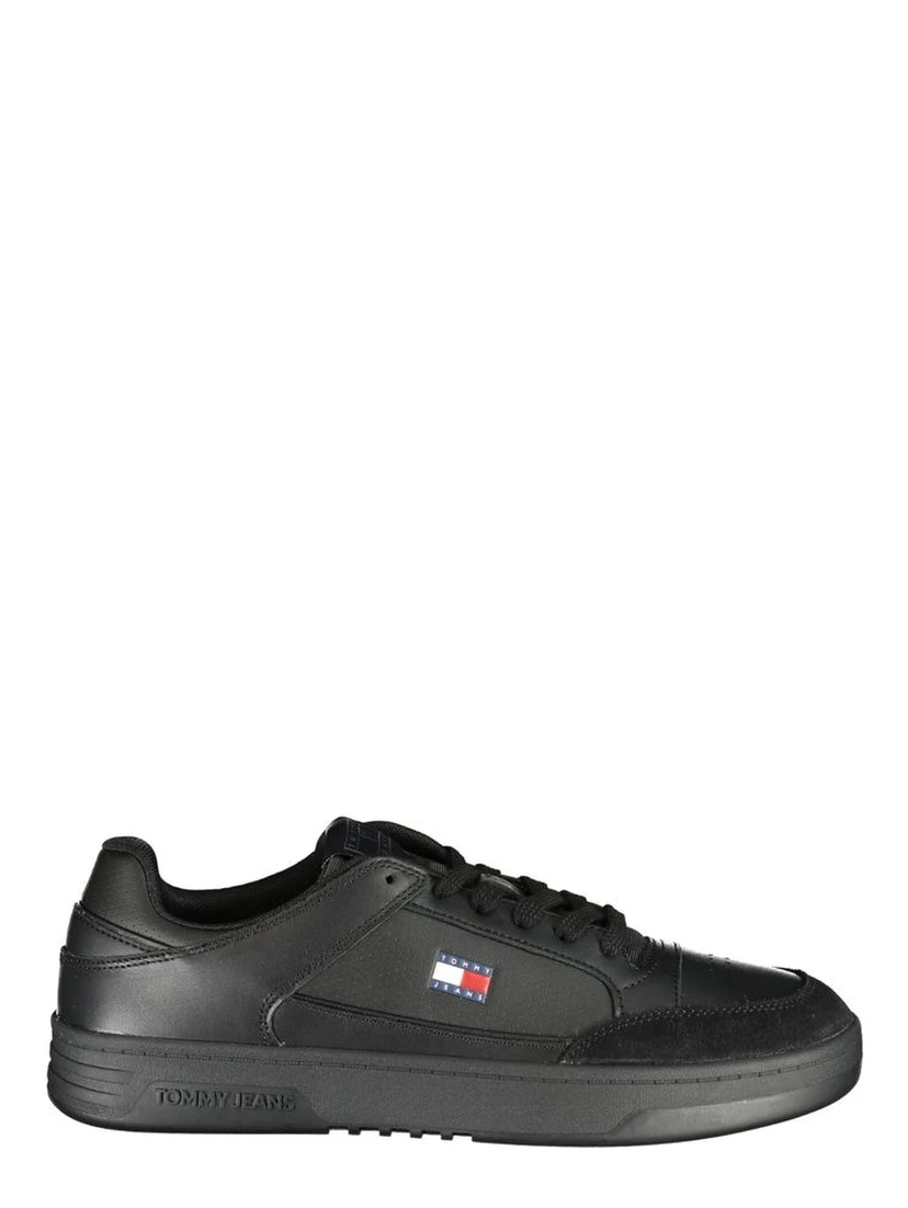 Black Polyurethane Men's Sneaker