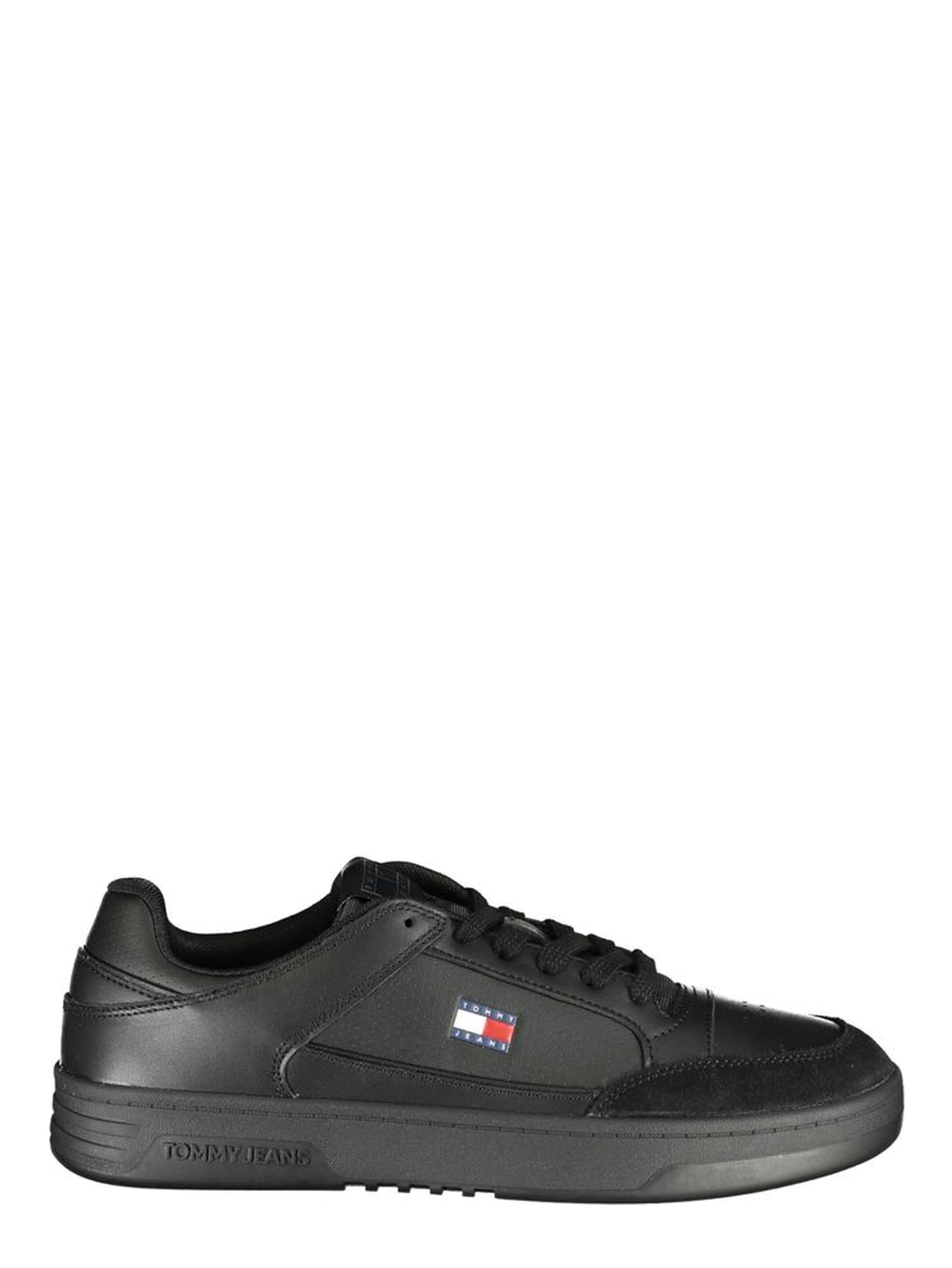 Black Polyurethane Men's Sneaker