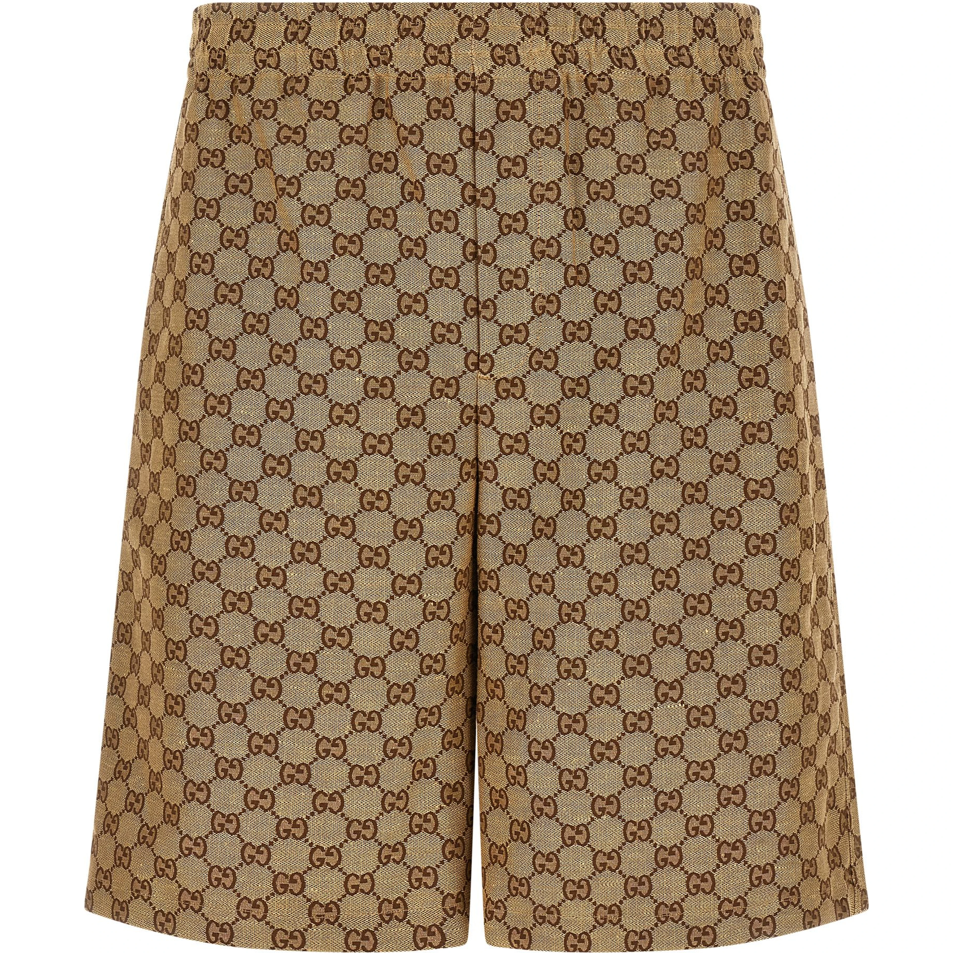 Beige Linen Bermuda Shorts