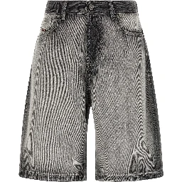 Gray Cotton Bermuda Shorts