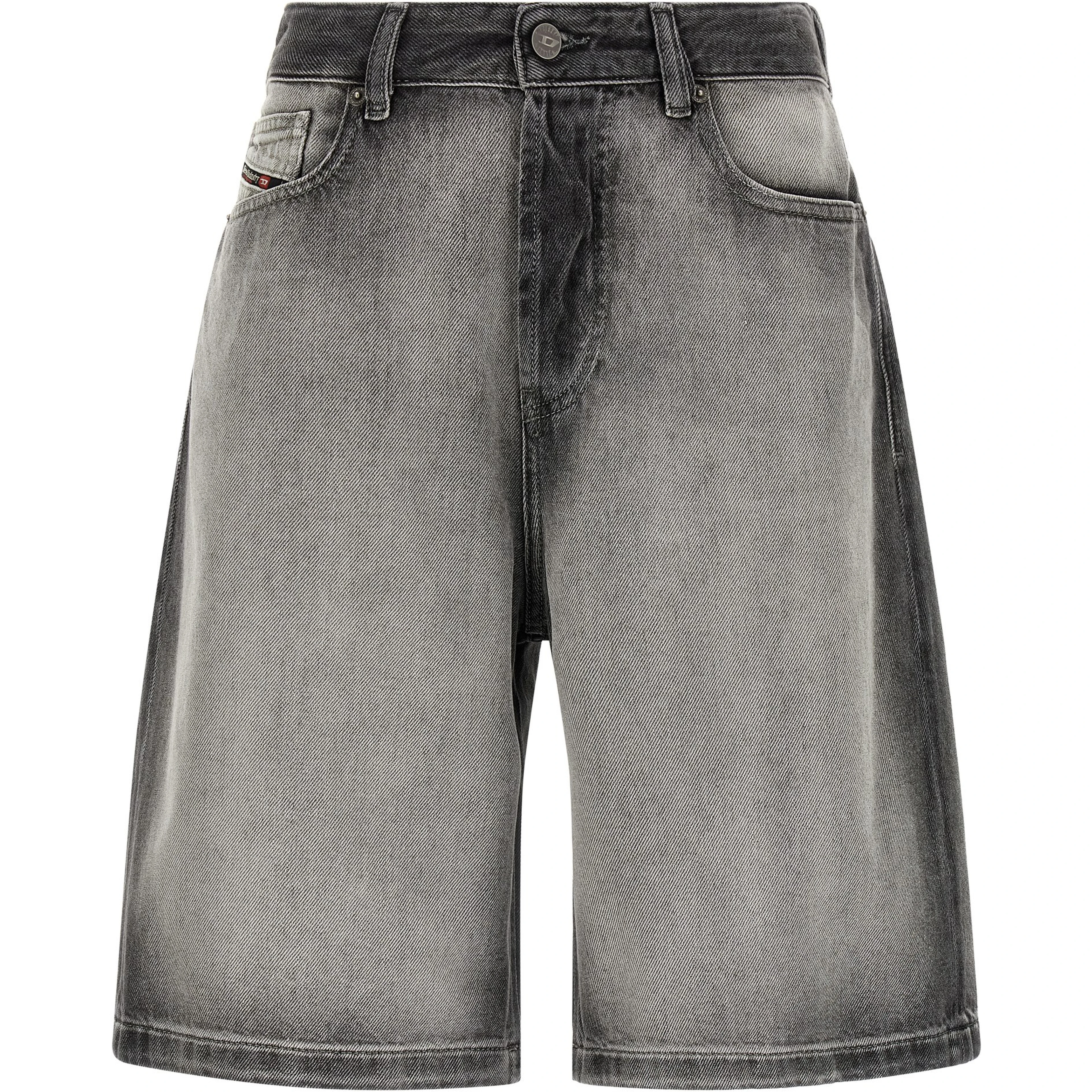Gray Cotton Bermuda Shorts