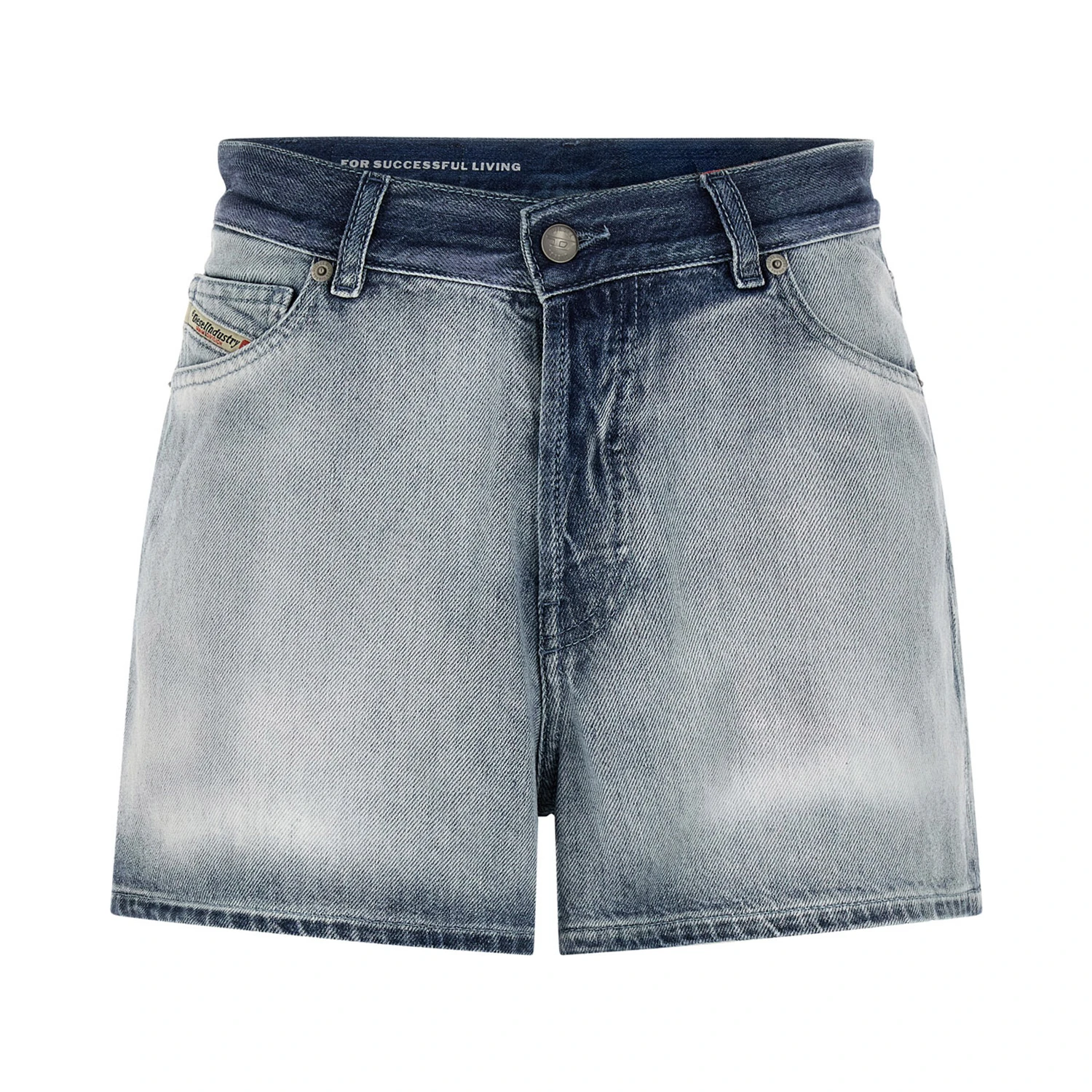 Blue Cotton Bermuda Shorts