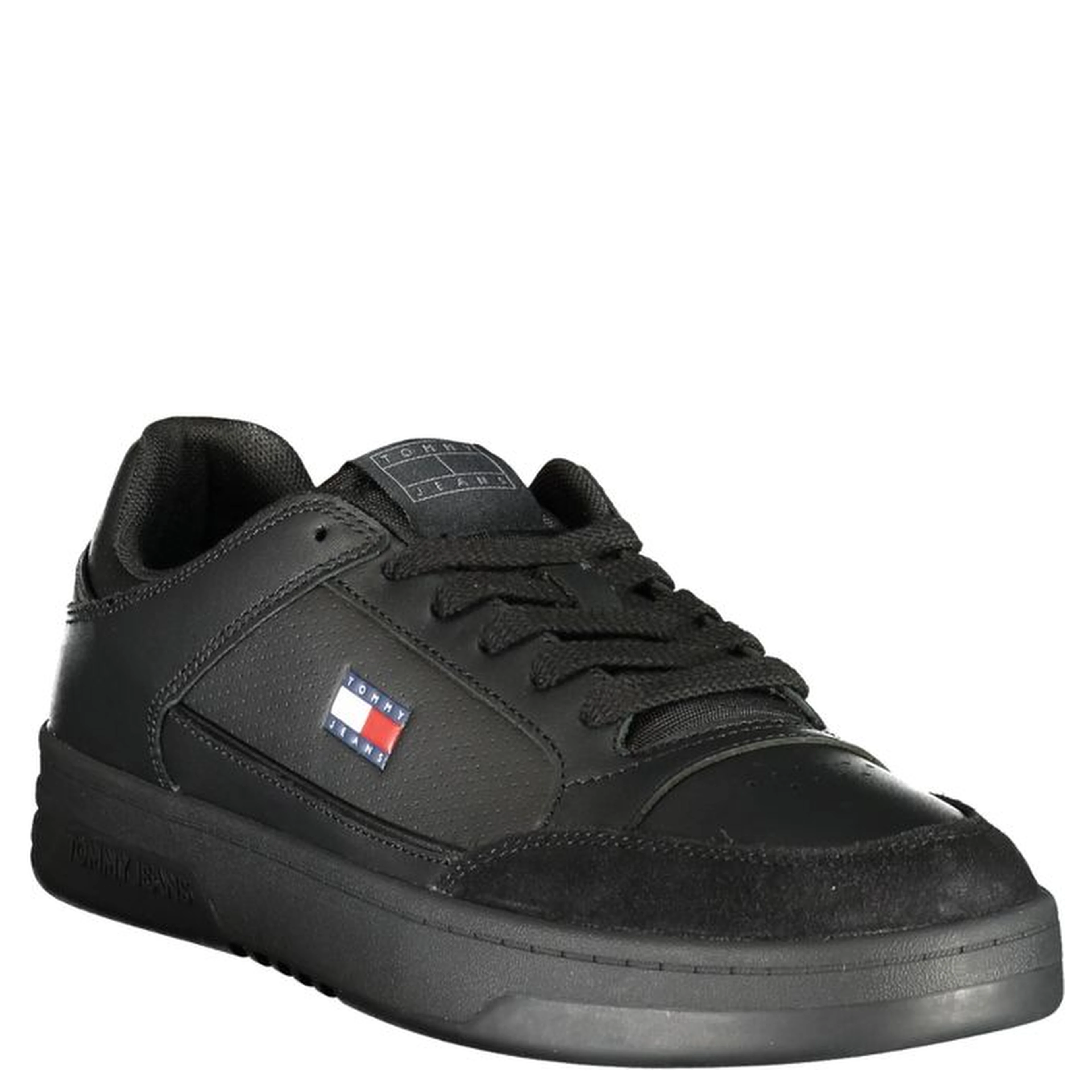 Black Polyurethane Men's Sneaker