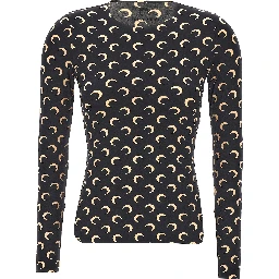 Black Polyamide Long Sleeve T-Shirt