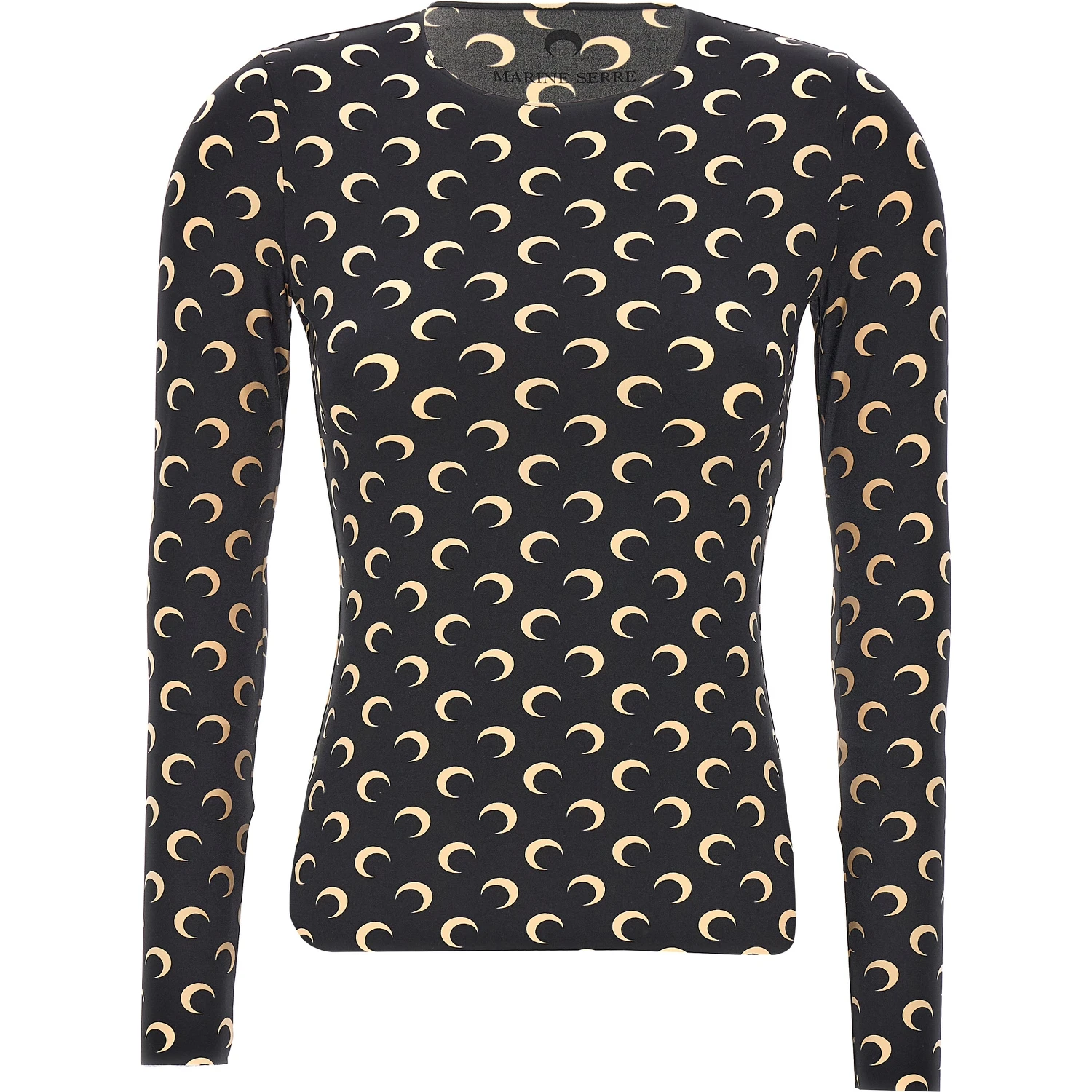 Black Polyamide Long Sleeve T-Shirt