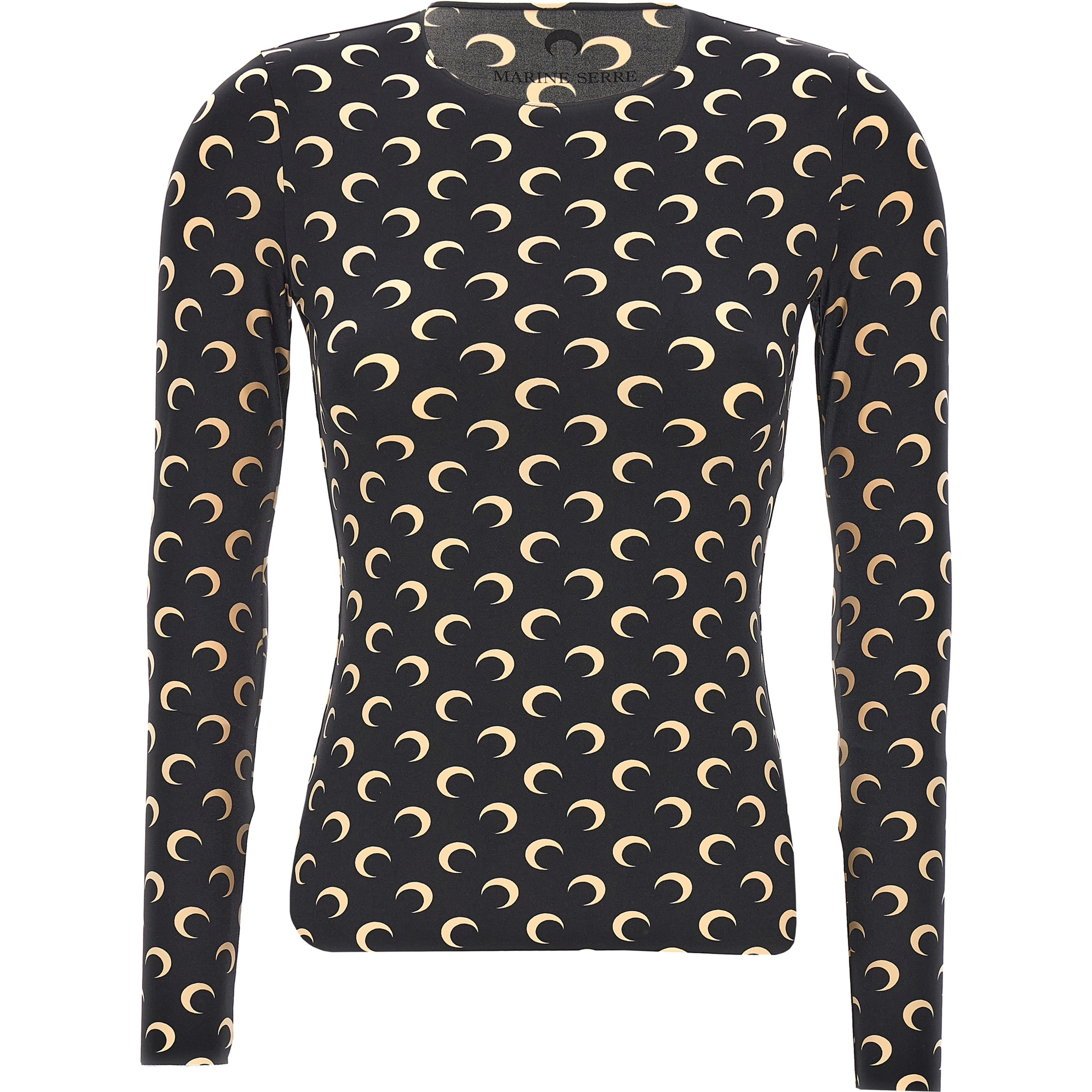Black Polyamide Long Sleeve T-Shirt