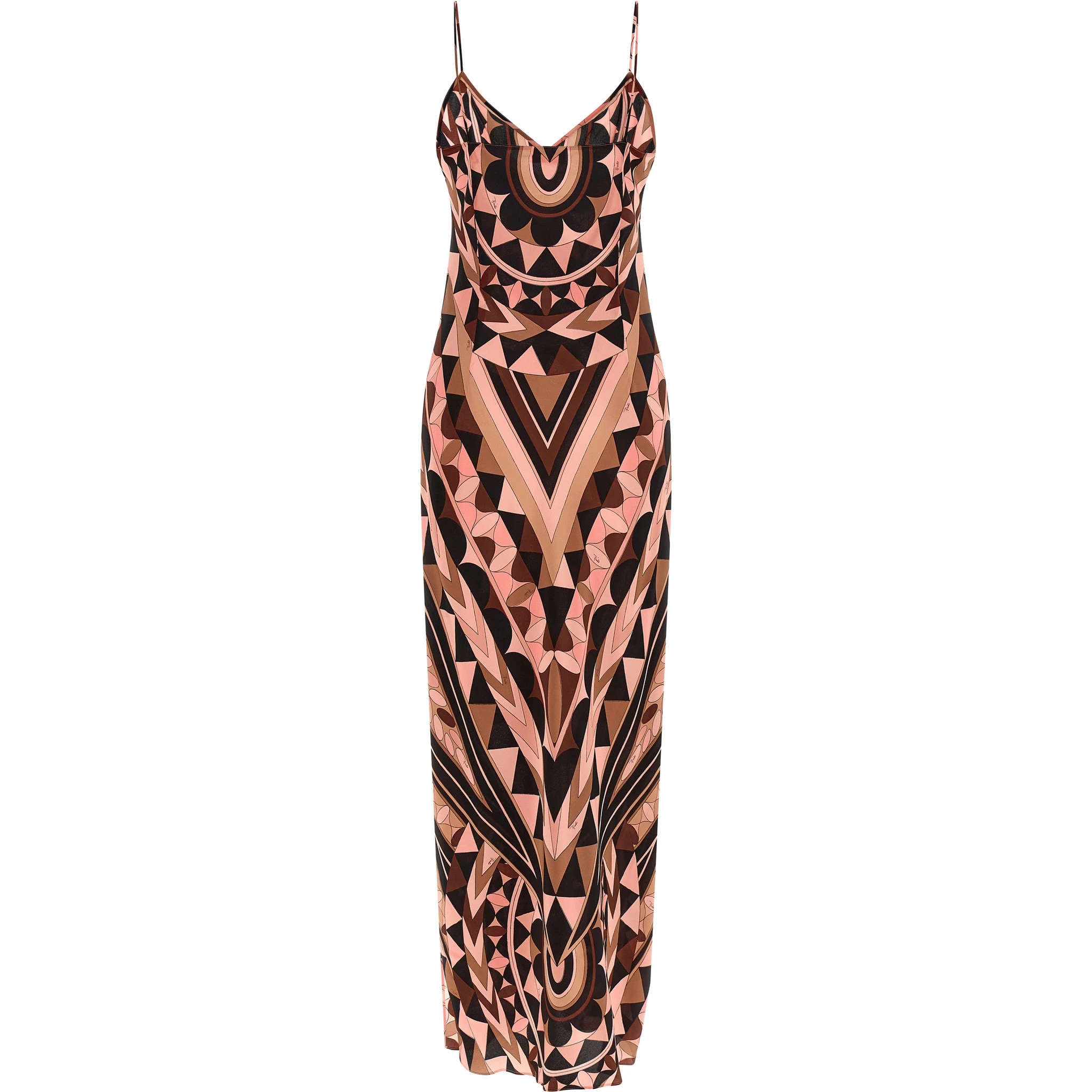 Multicolor Silk Long Dress