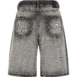 Gray Cotton Bermuda Shorts