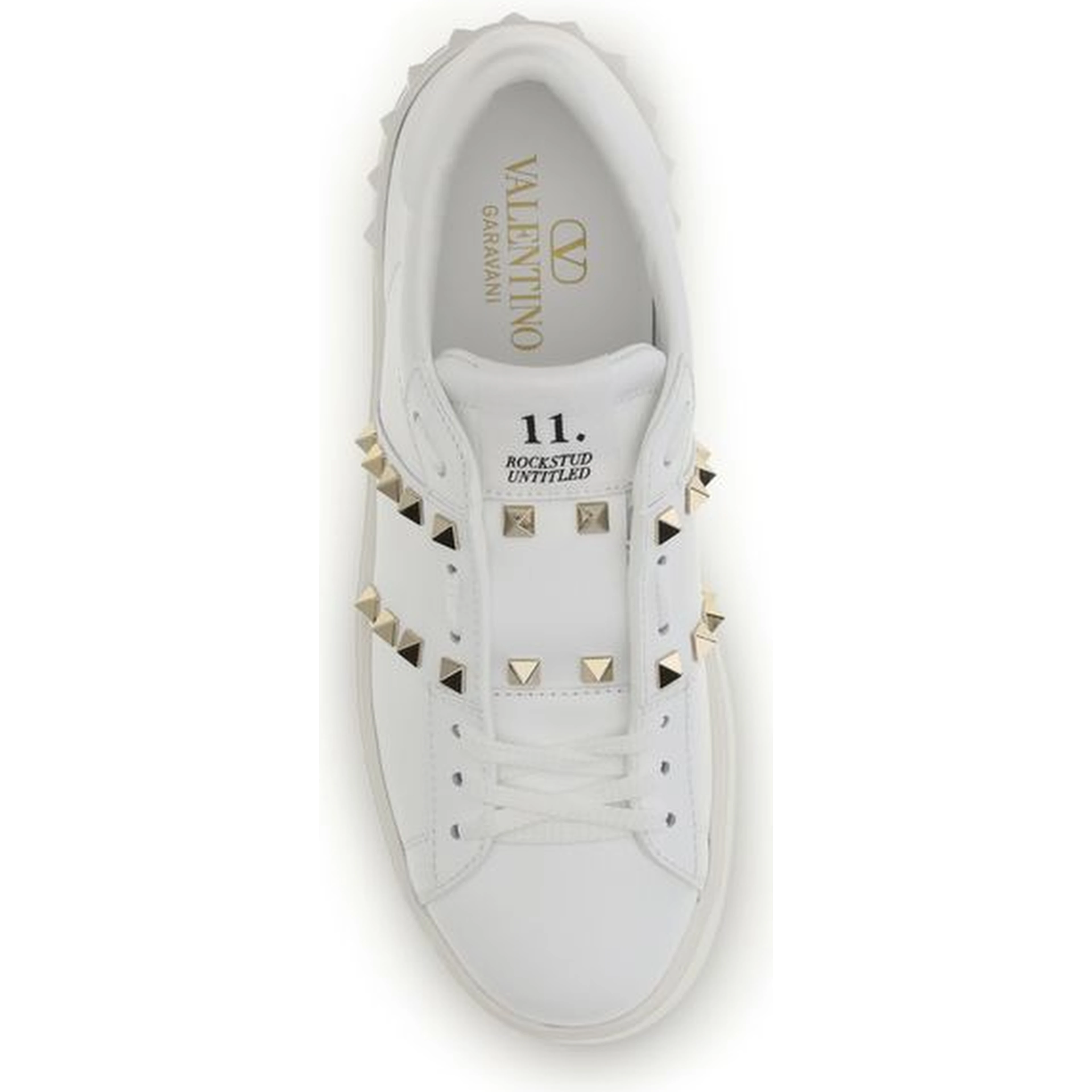 White Calf Leather Bos Taurus Platform Sneakers