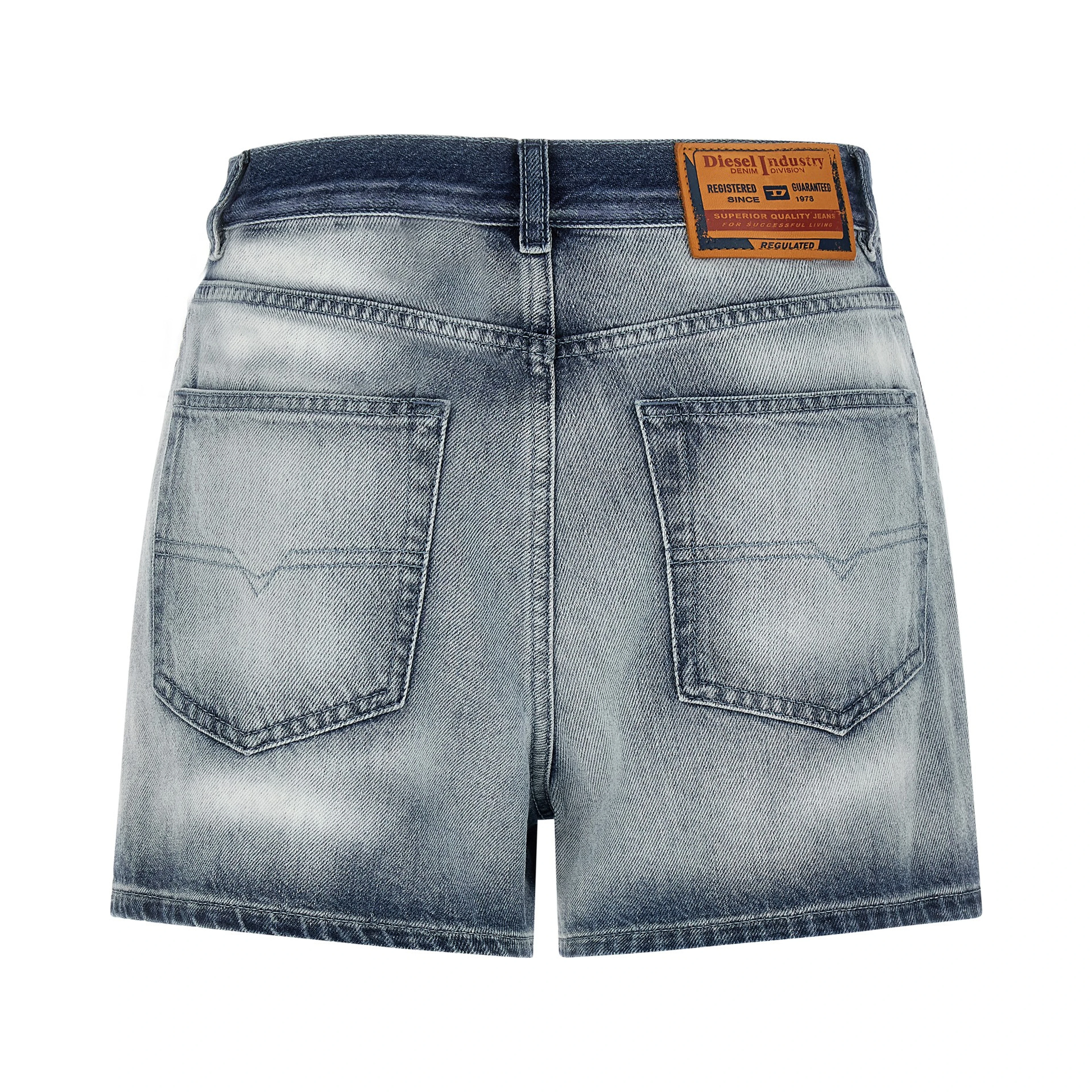 Blue Cotton Bermuda Shorts