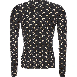 Black Polyamide Long Sleeve T-Shirt