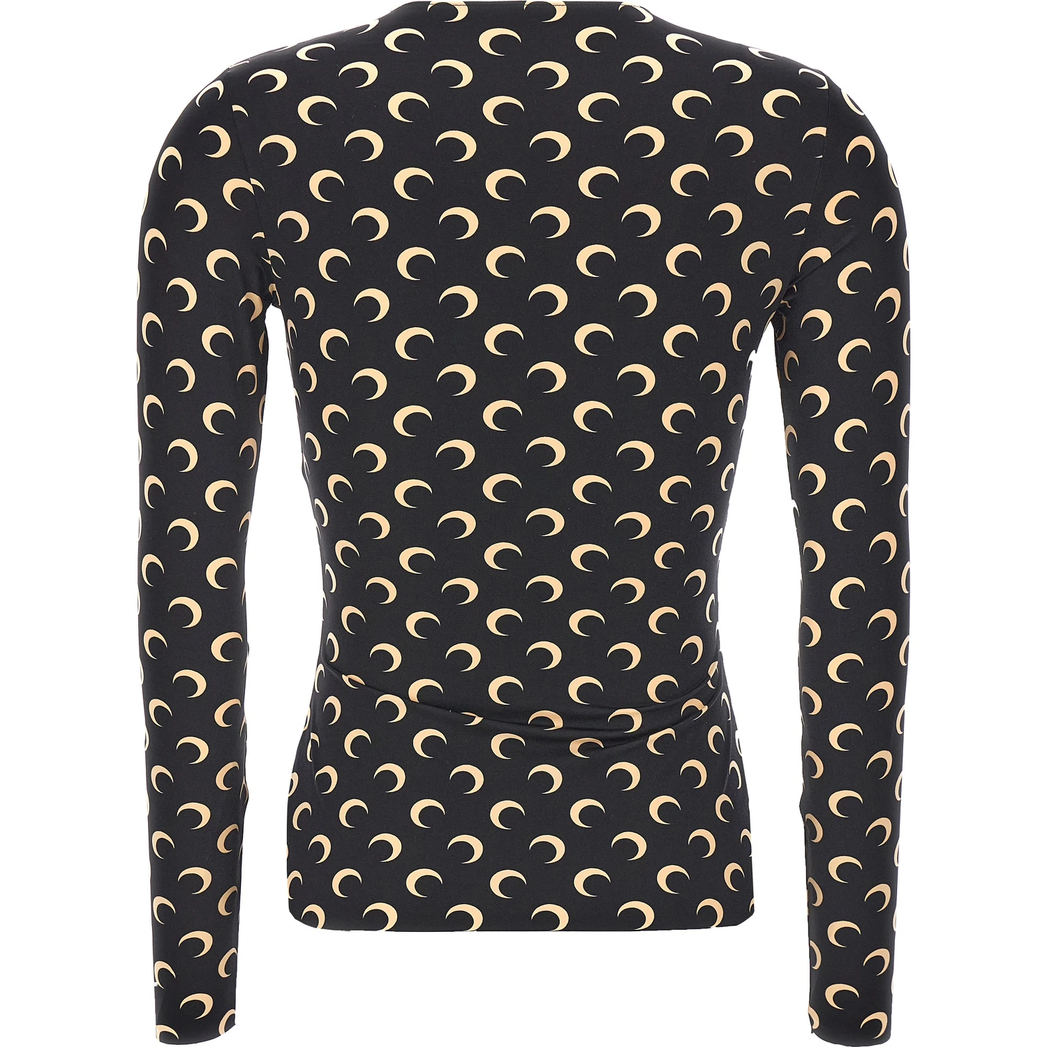 Black Polyamide Long Sleeve T-Shirt