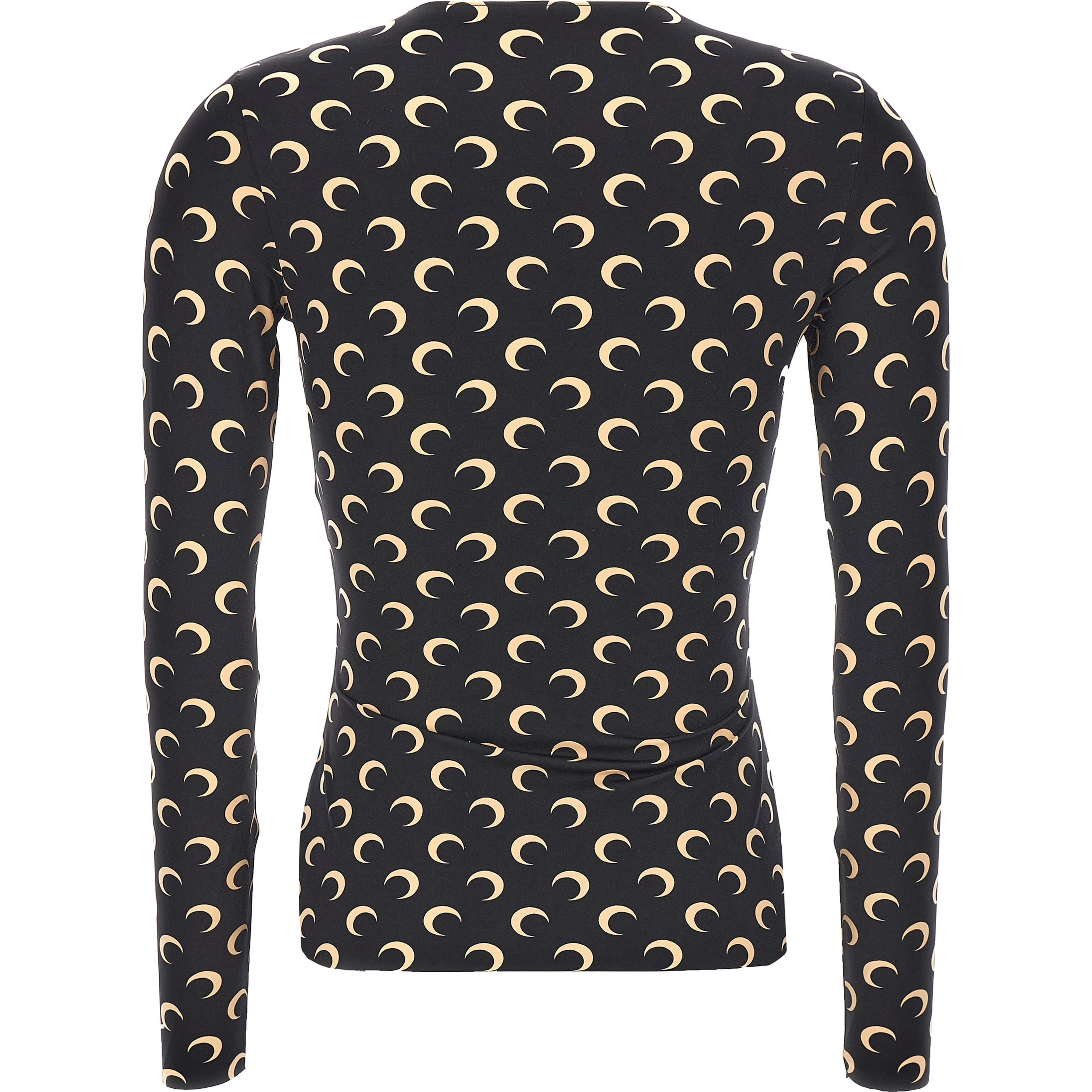 Black Polyamide Long Sleeve T-Shirt