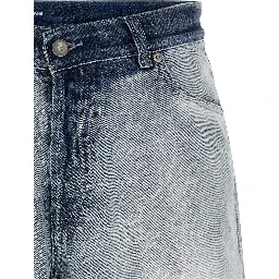 Blue Cotton Bermuda Shorts