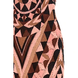 Multicolor Silk Long Dress