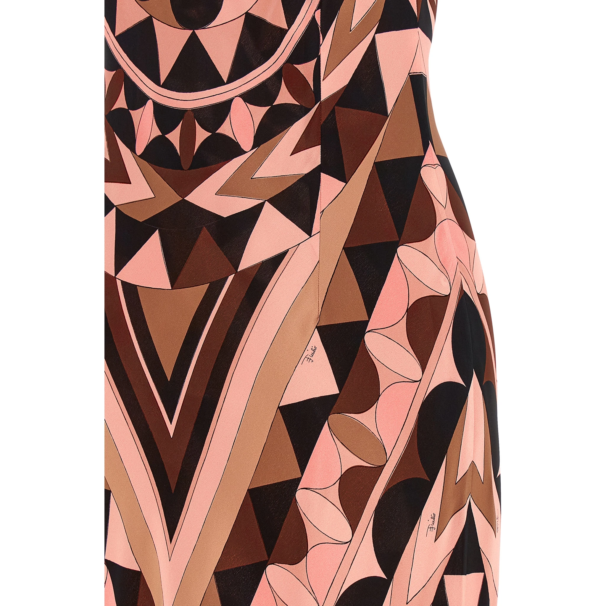 Multicolor Silk Long Dress