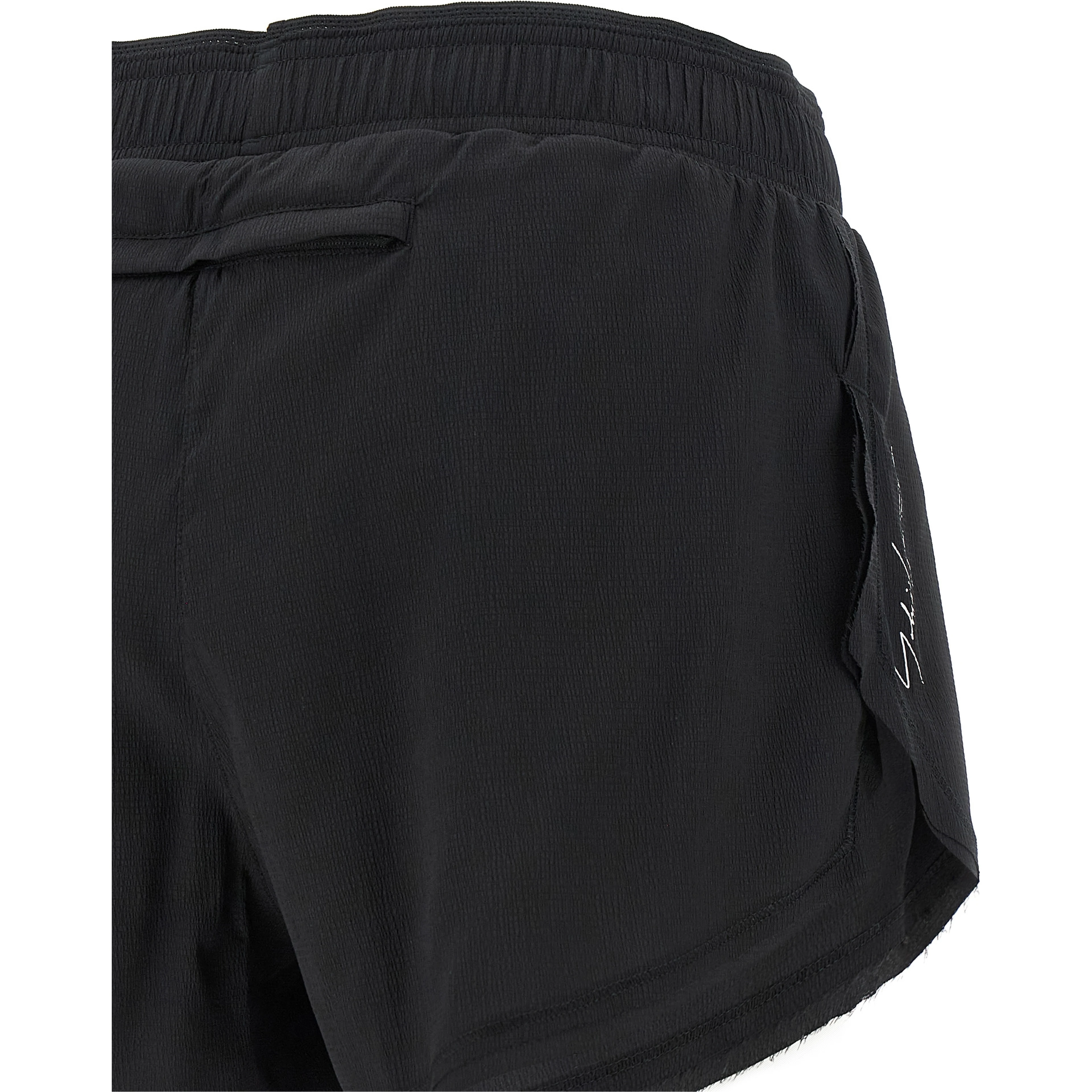 Black Polyamide Bermuda Shorts