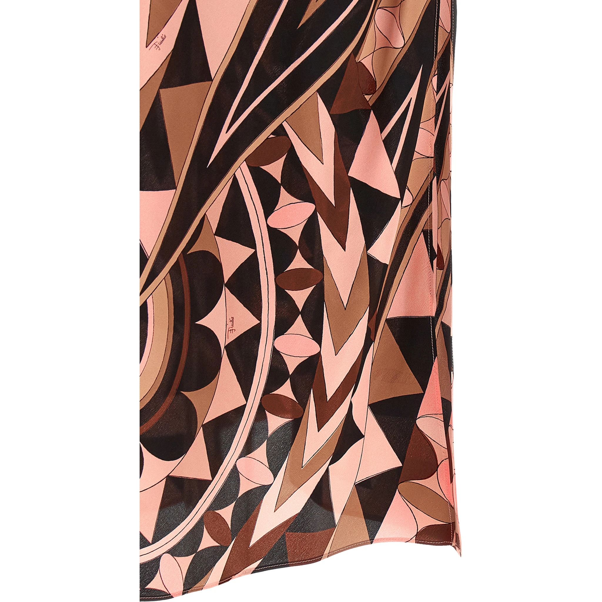 Multicolor Silk Long Dress