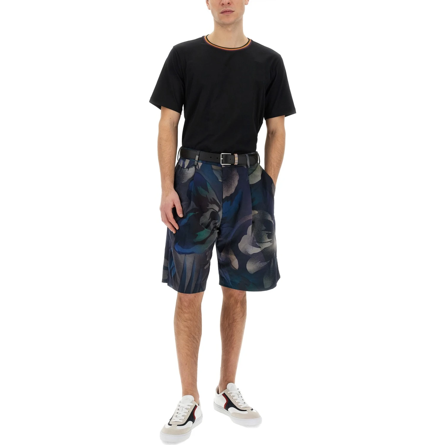 T-SHIRT CON COLLO STRIPES LOGO