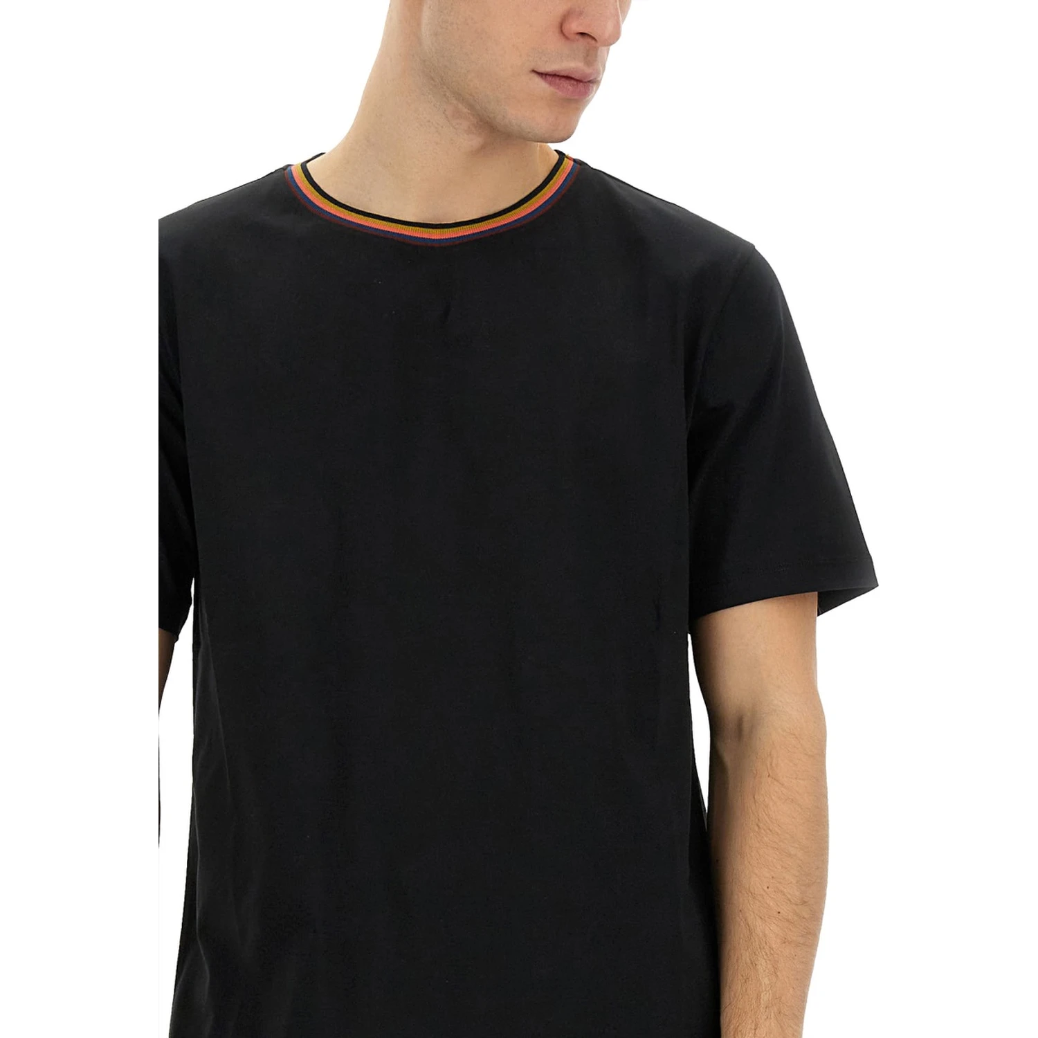 T-SHIRT CON COLLO STRIPES LOGO