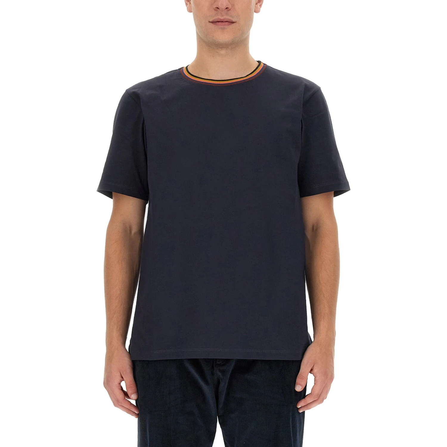 T-SHIRT CON COLLO STRIPES LOGO