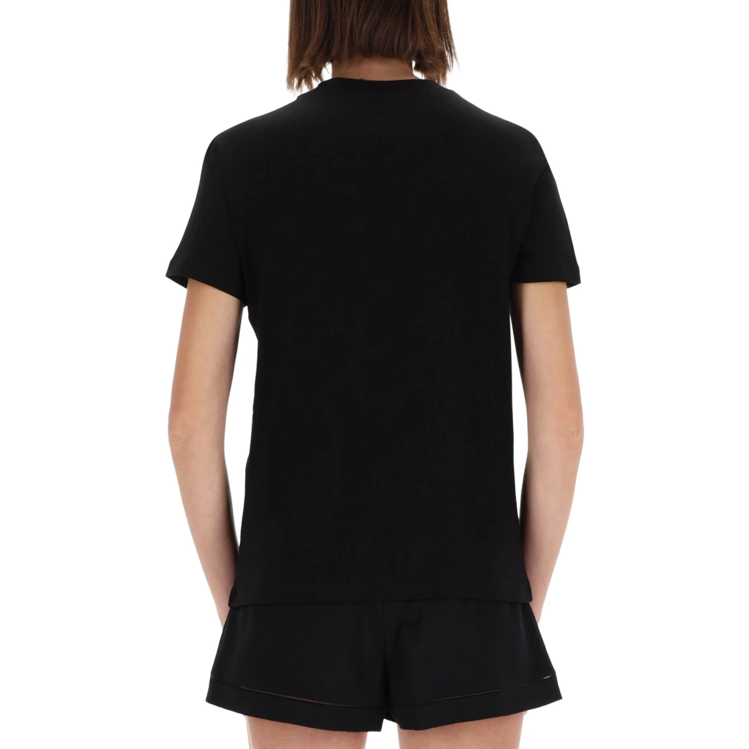 T-SHIRT WITH LOGO AND RHINESTONES