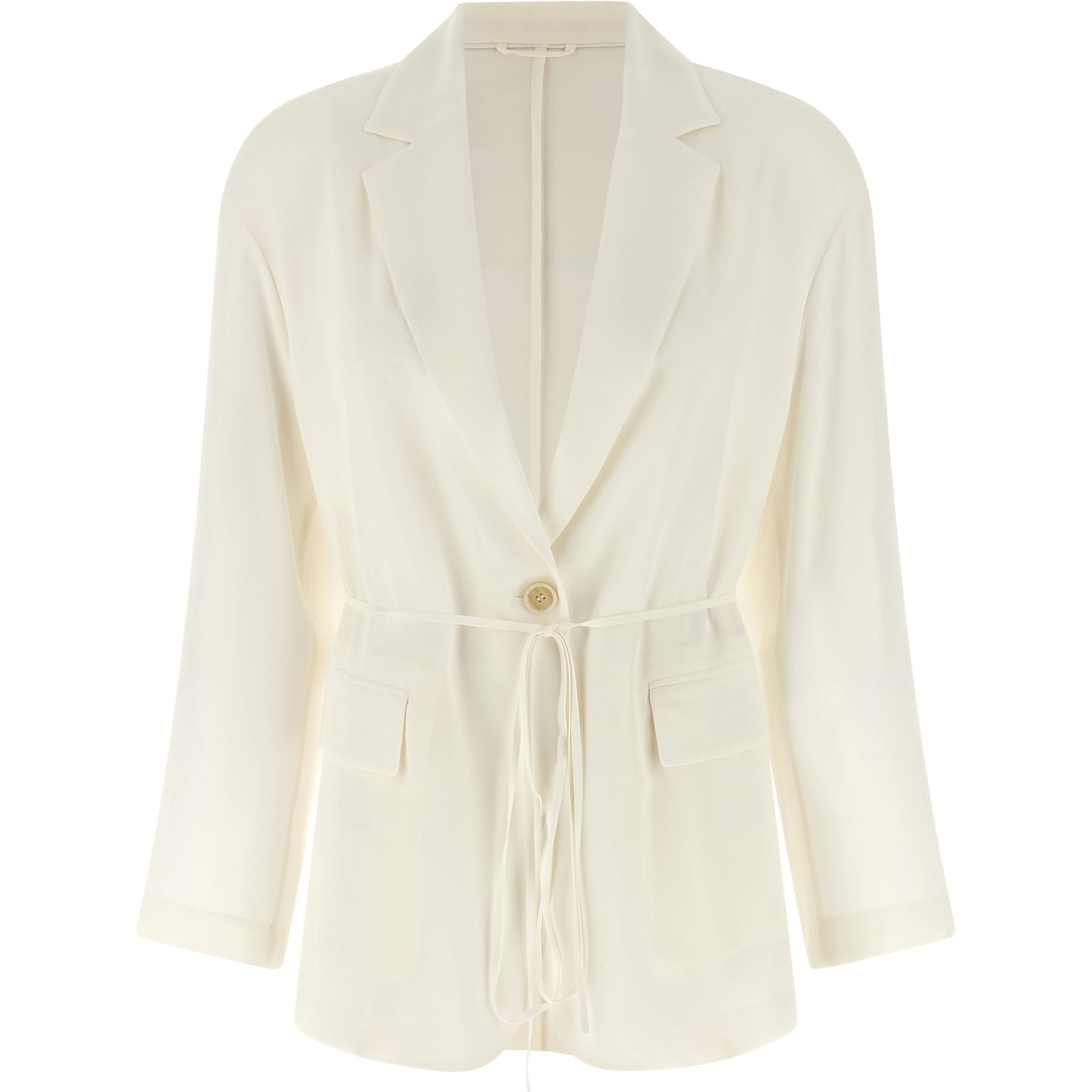 Beige Silk Blazer