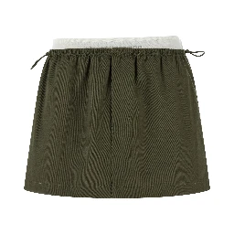 Bicolor Cotton Long Skirt