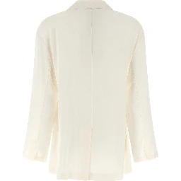 Beige Silk Blazer