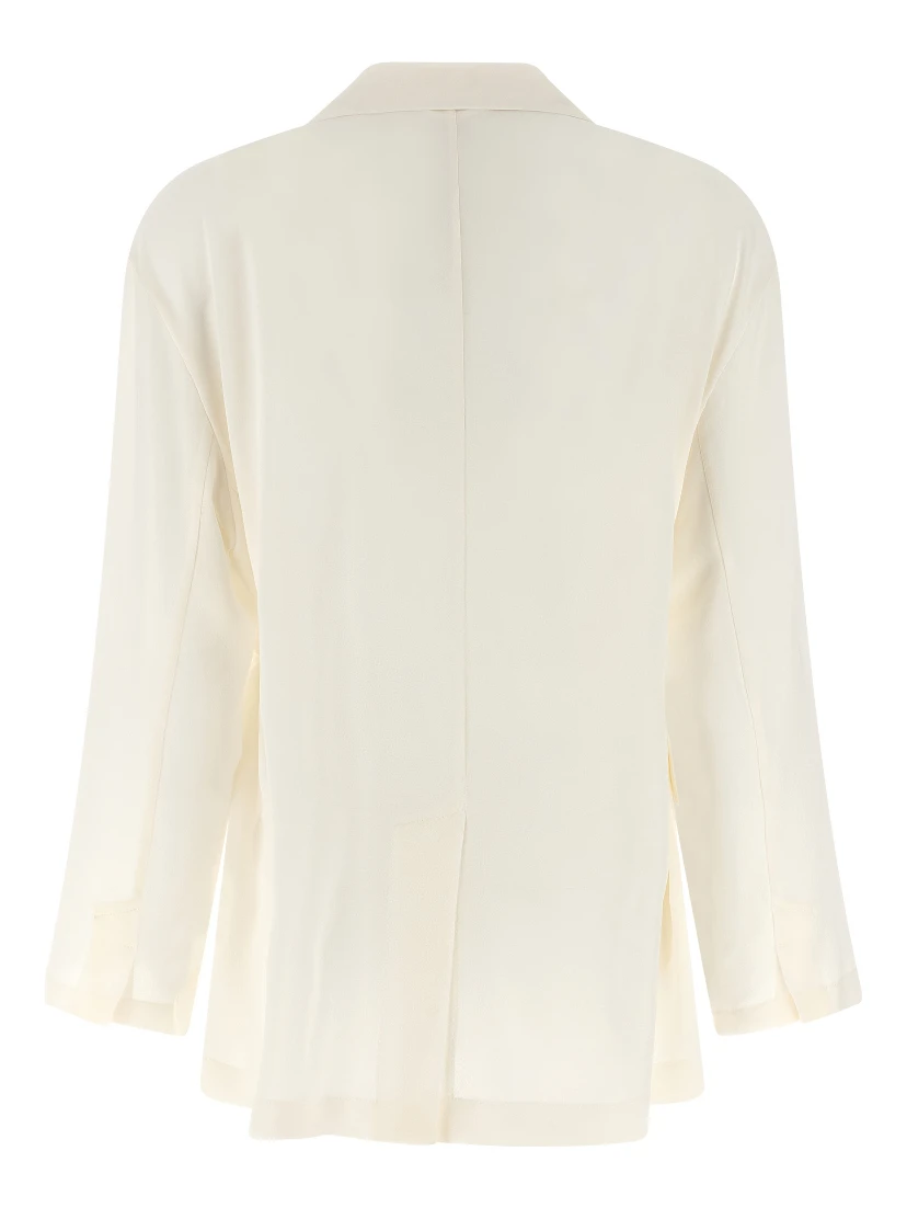 Beige Silk Blazer