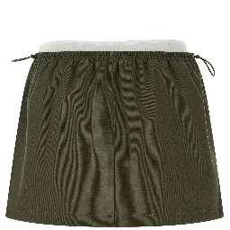 Bicolor Cotton Long Skirt