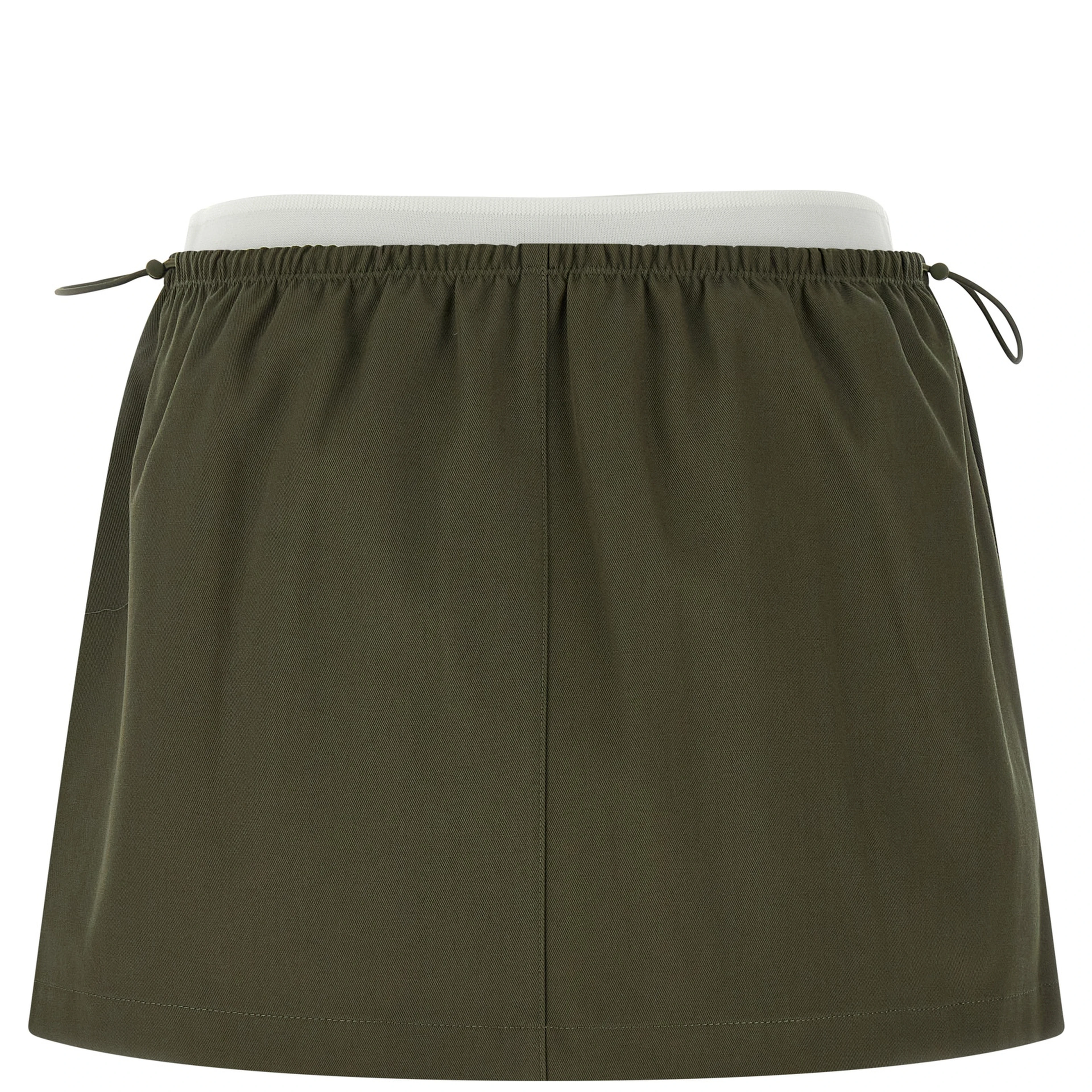 Bicolor Cotton Long Skirt