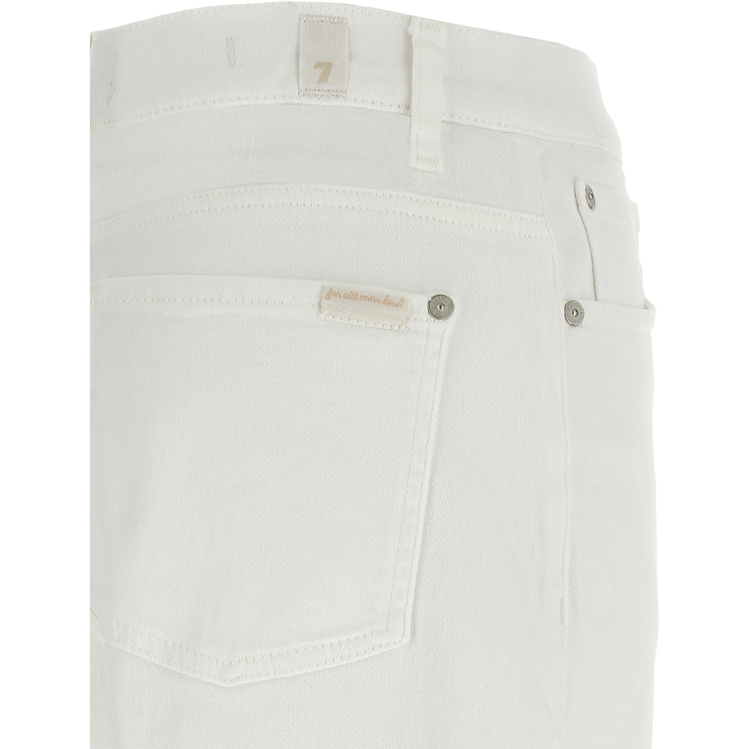 White Cotton Straight-Leg Jeans