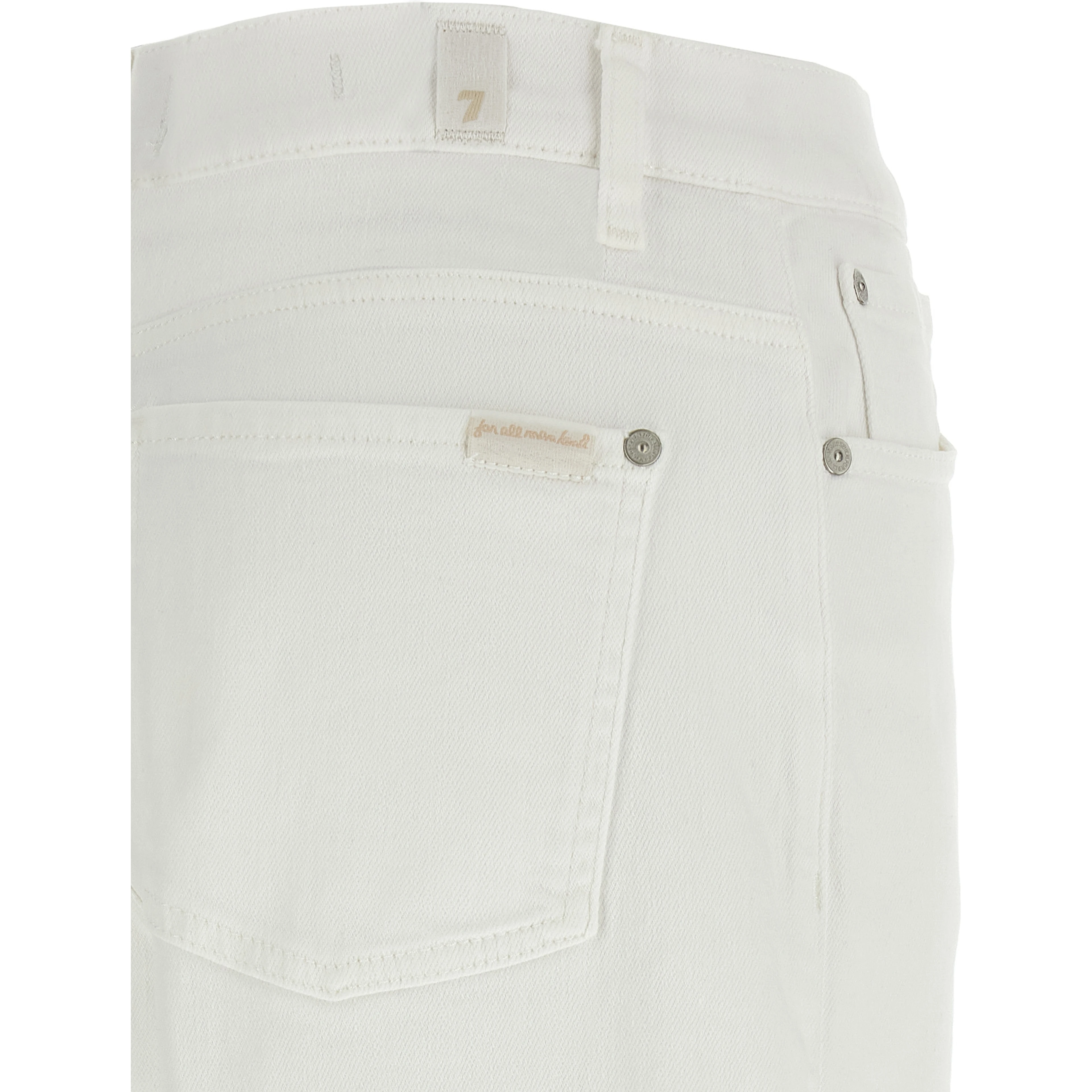 White Cotton Straight-Leg Jeans
