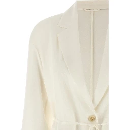 Beige Silk Blazer